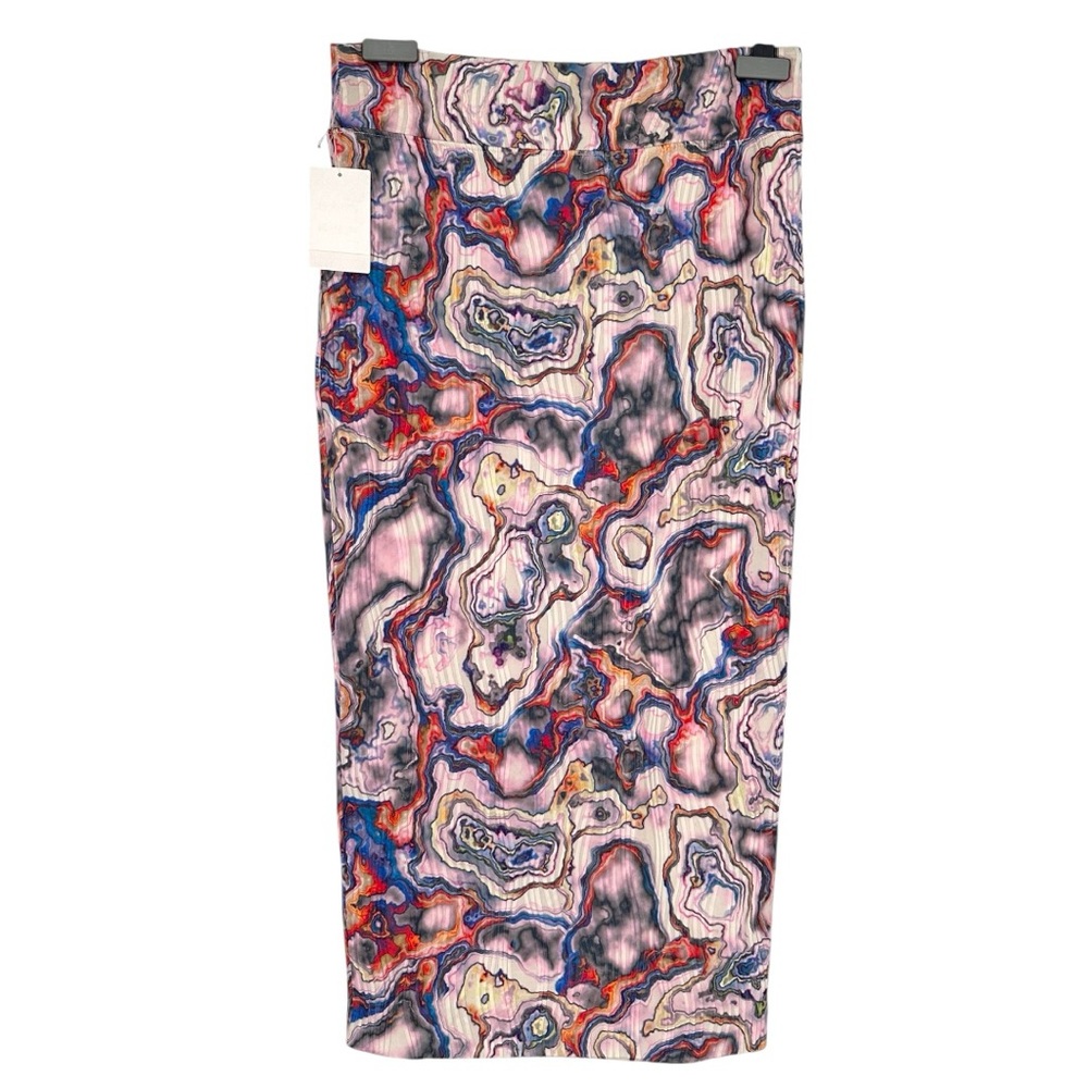 Leith Abalone Multicolor Ribbed Textured Midi Pencil Skirt size Medium NWT - Picture 6 of 10